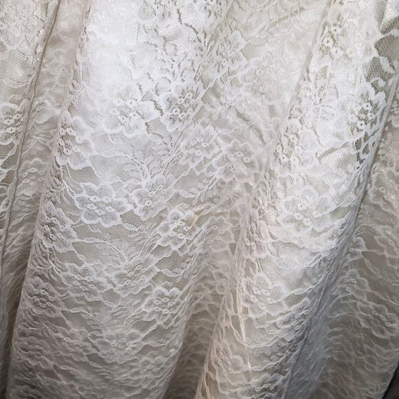 GUNNE SAX JESSICA McCLINTOCK Sz11 Vintage 1980 Cream HOCO Formal Lace Mini Dress - Picture 8 of 16